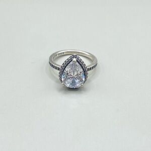 Pandora Teardrop Halo Ring